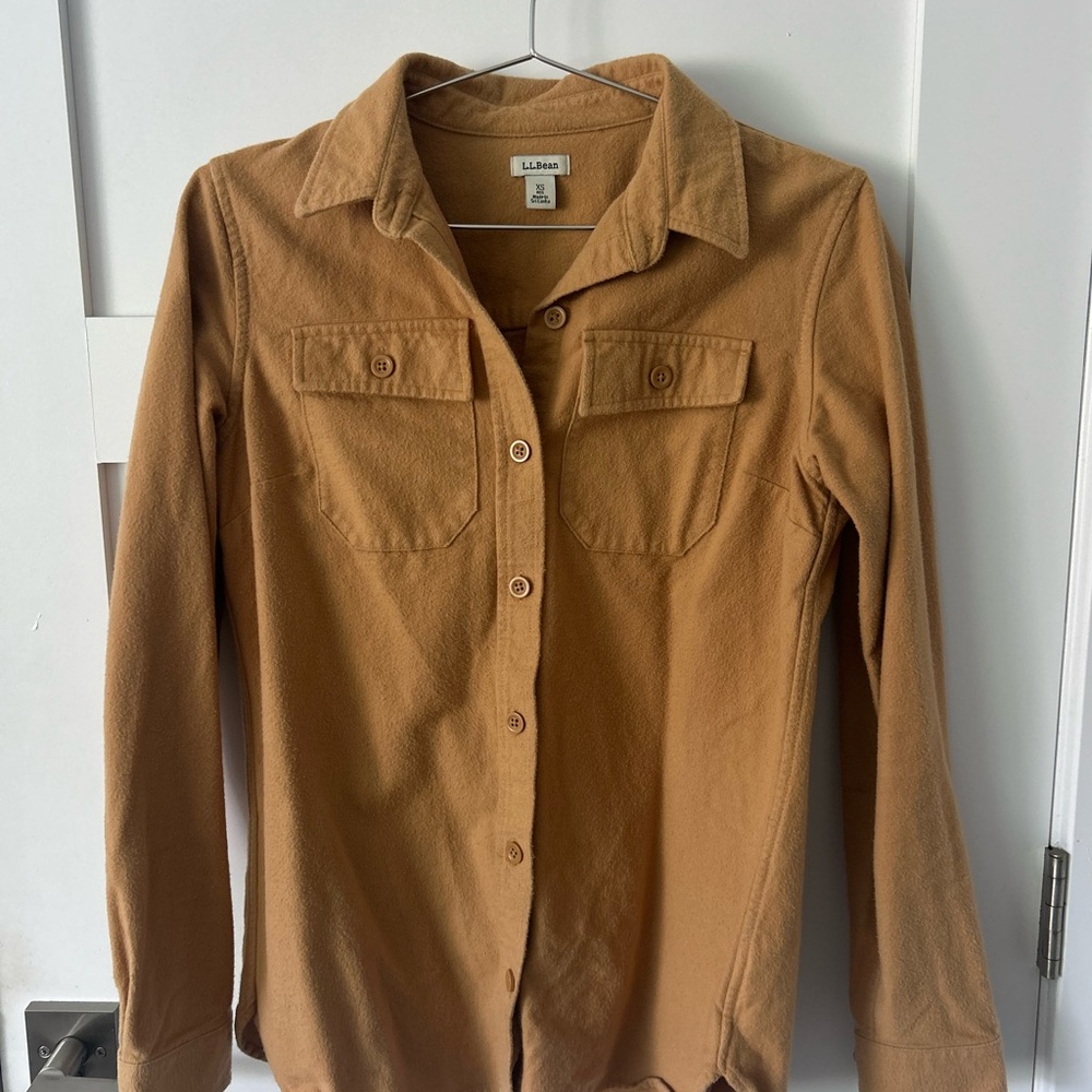 L.L. Bean Camel Button-Up Shirt